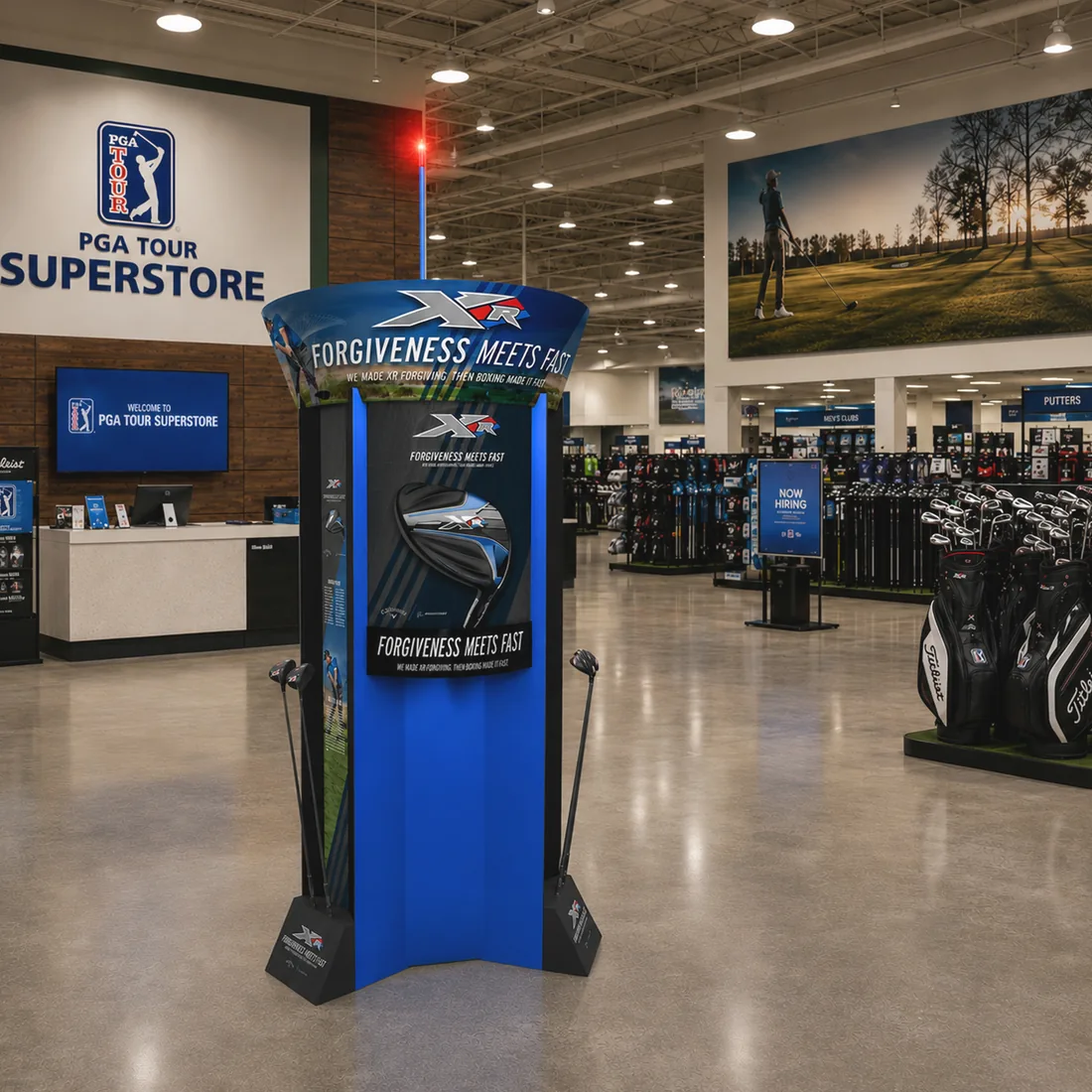 Callaway display on the retail floor at PGA Tour Superstore