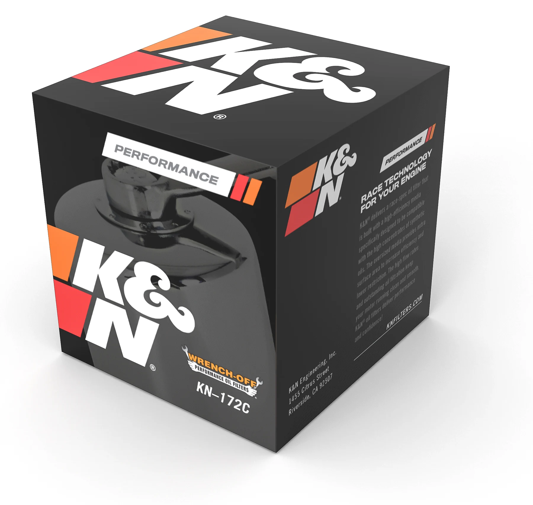 K&N KN-172C carton concept, three-up study